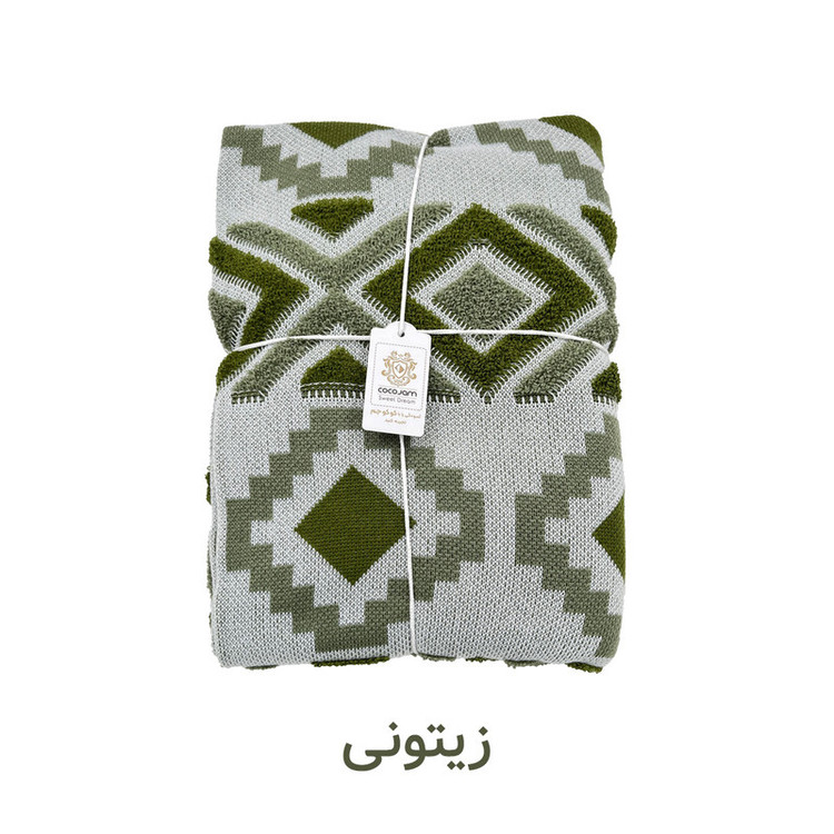 شال مبل رنگ زیتونی سایز ۱۵۰ در ۲ مناسب مبل تک نفره و یا دو نفره
